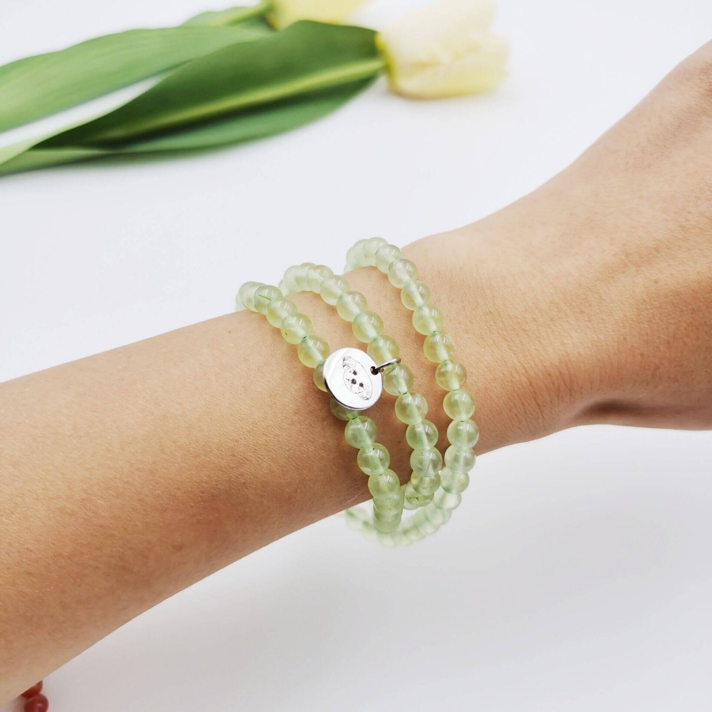 Selected Ice-green Gemtonse Energy Bracelet (Personalized Pet Portrait)