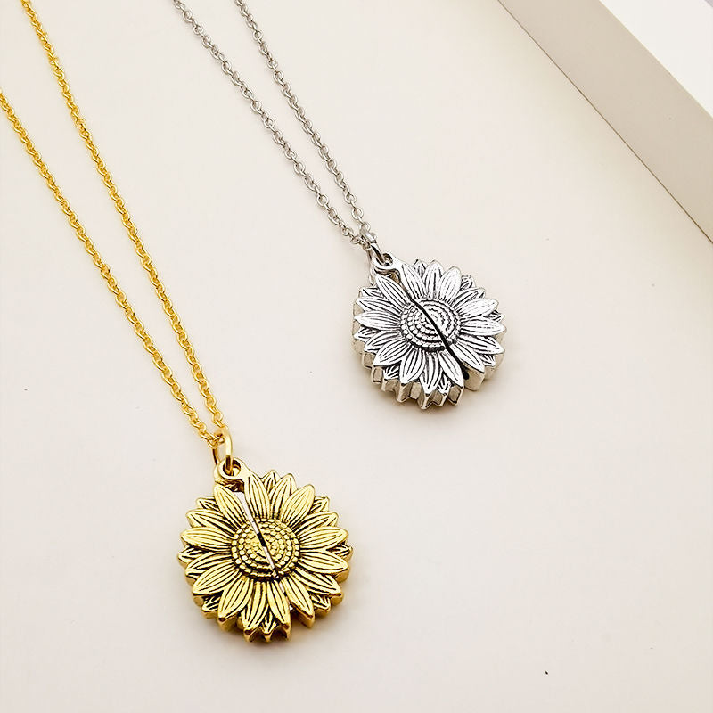 Pet Face Sunflower Necklace