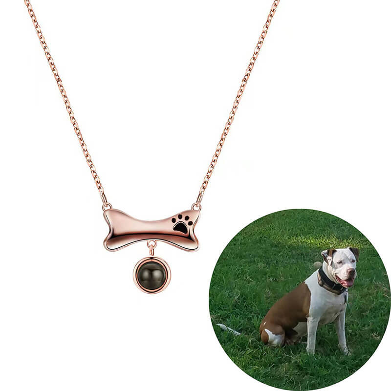 Personalized Pet Bone Photo Necklace™