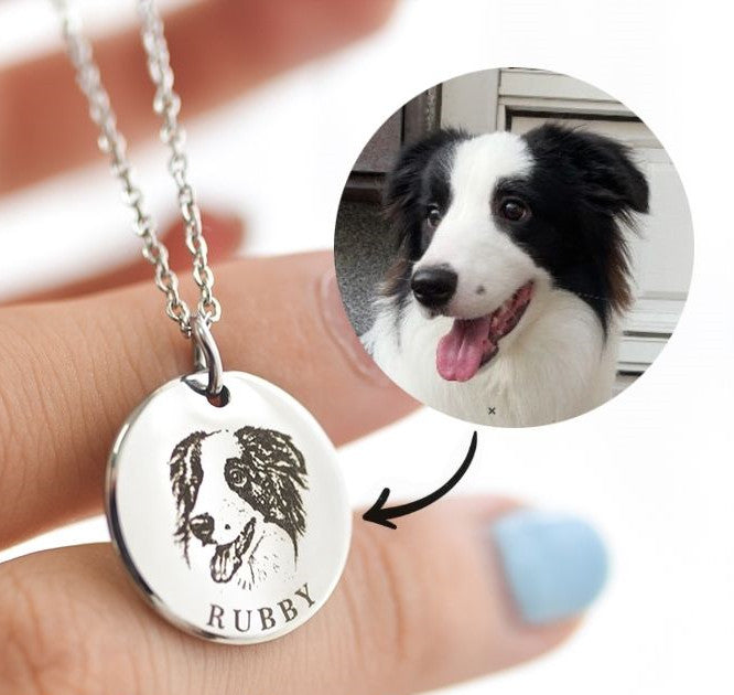 Necklace with shop dogs face